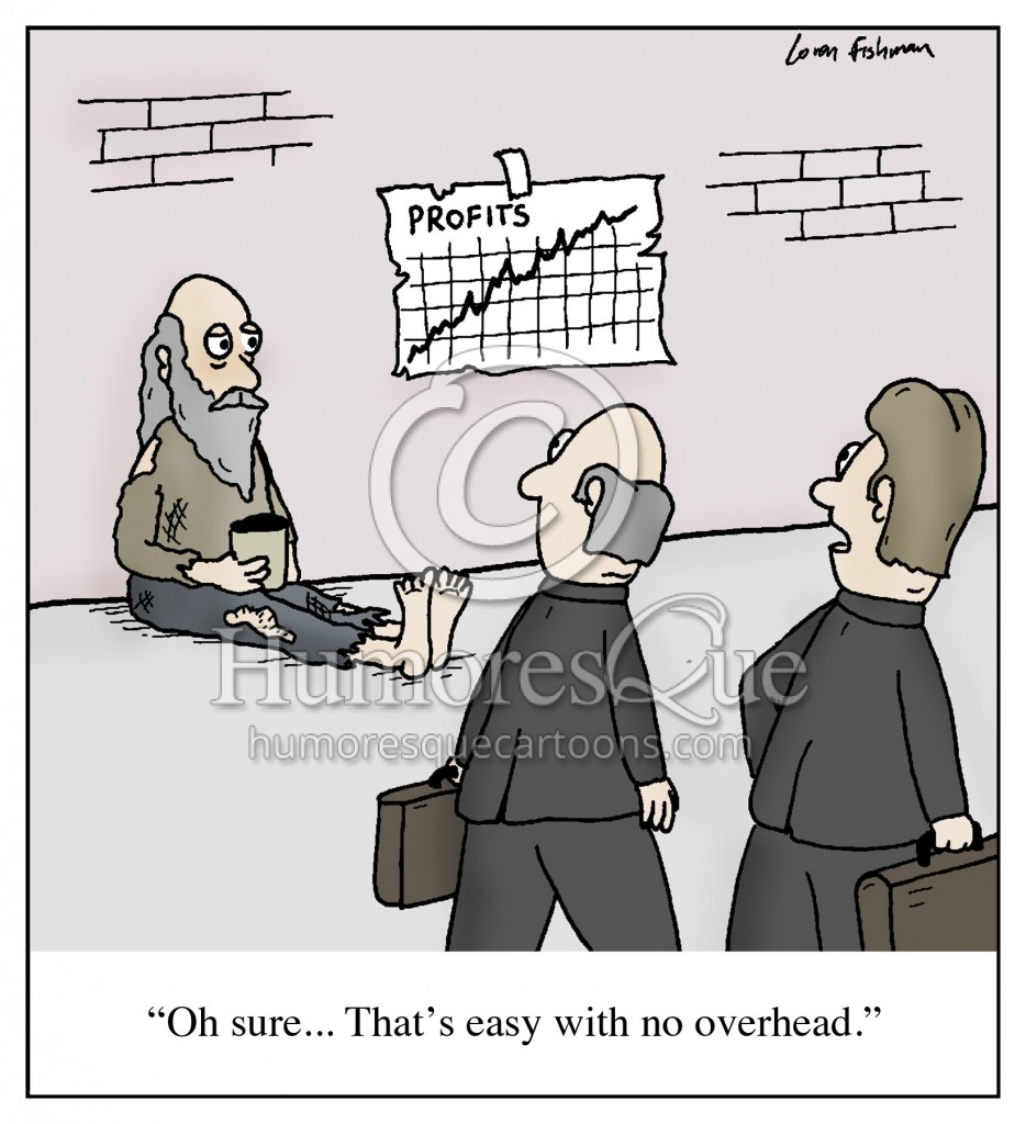 overhead bum cartoon