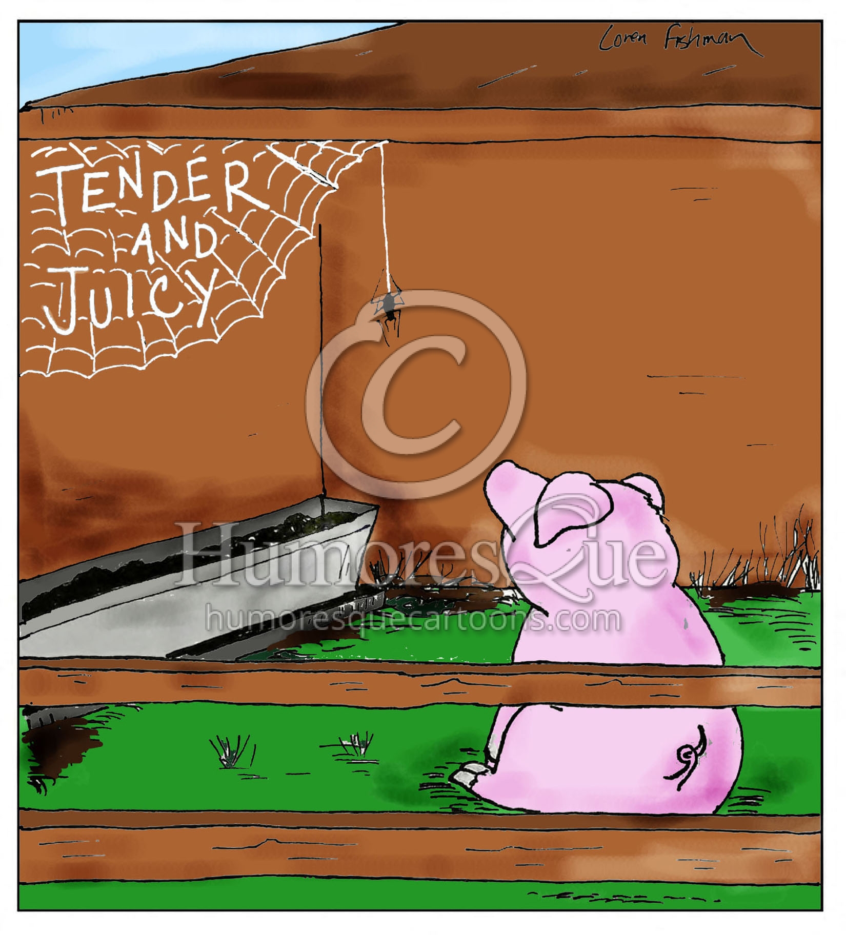 charlotte's web says tender and juicy cartoon