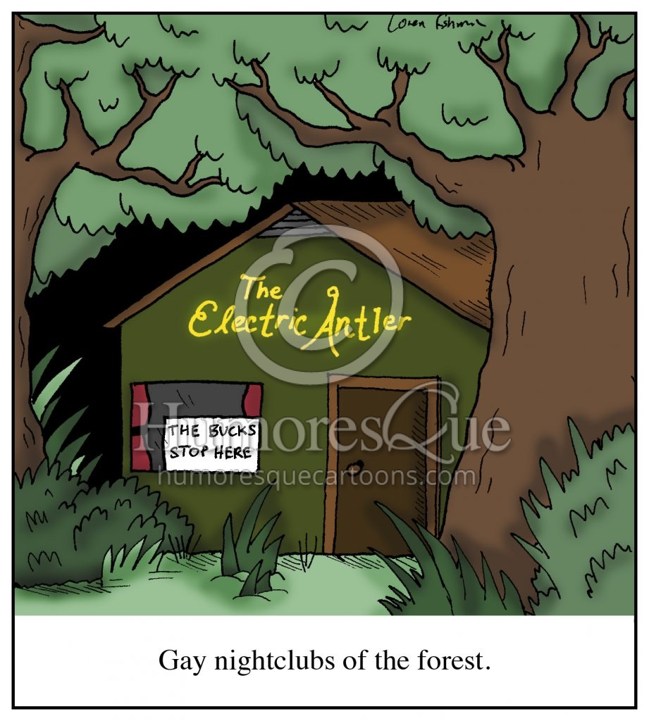 gay nightclubs electric antler cartoon
