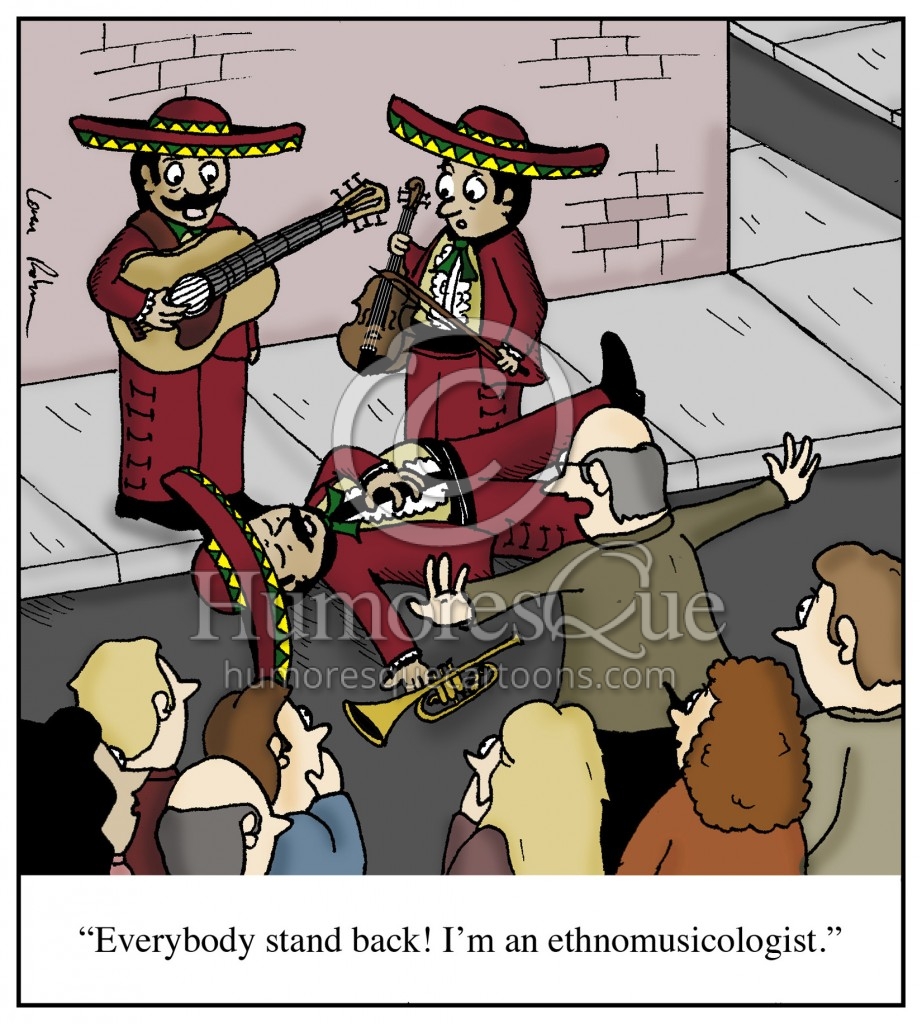 ethnomusicologist professor academic doctorate cartoon