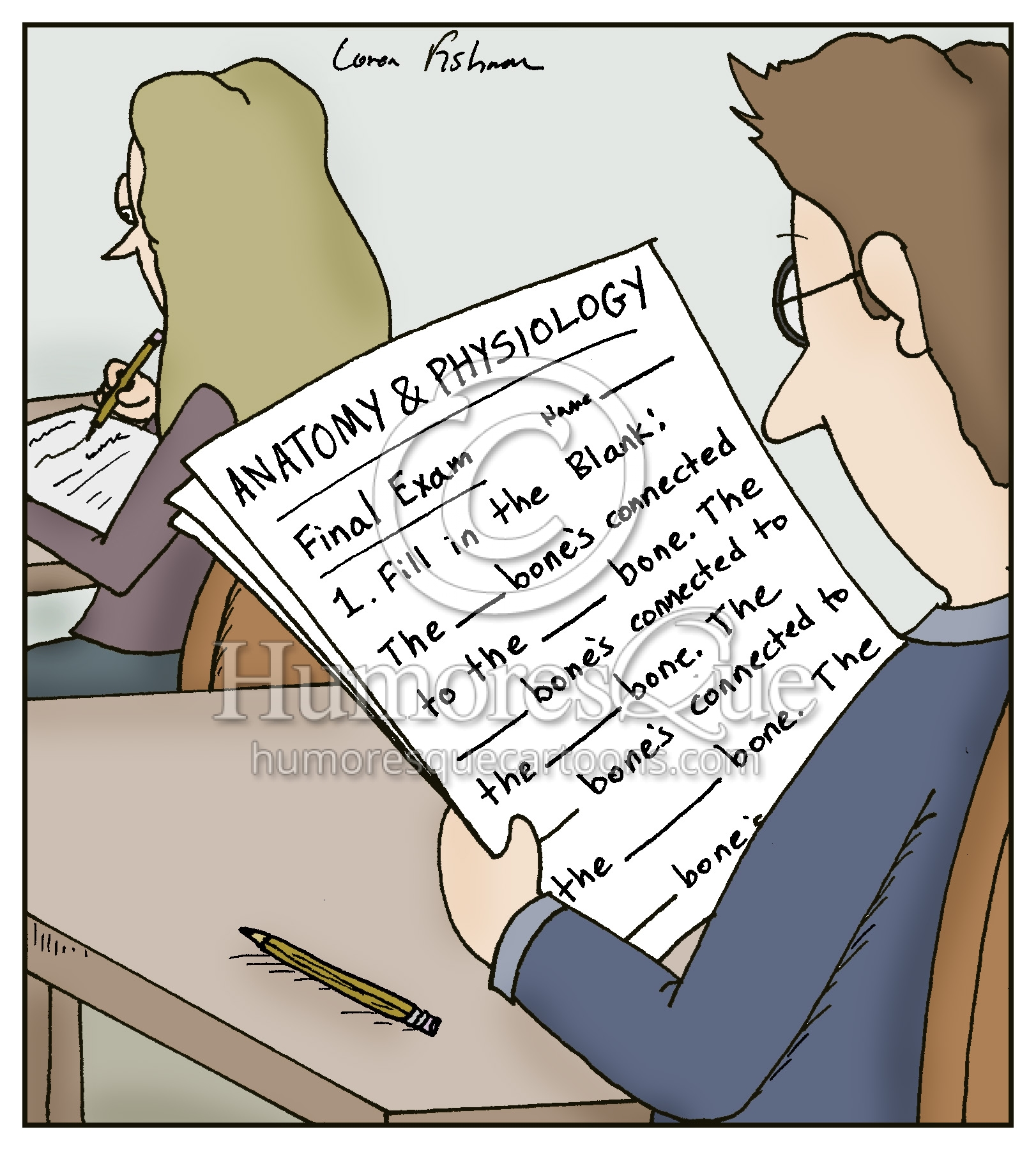 anatomy physiology bone song test cartoon