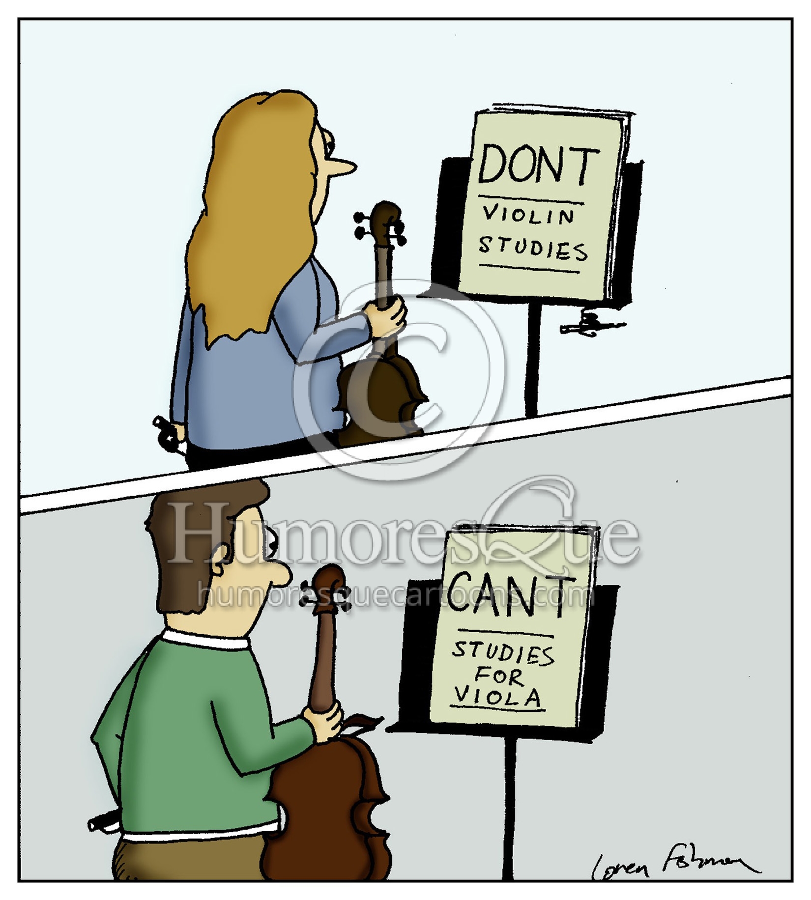 dont violin etudes and cant viola etudes viola joke cartoon