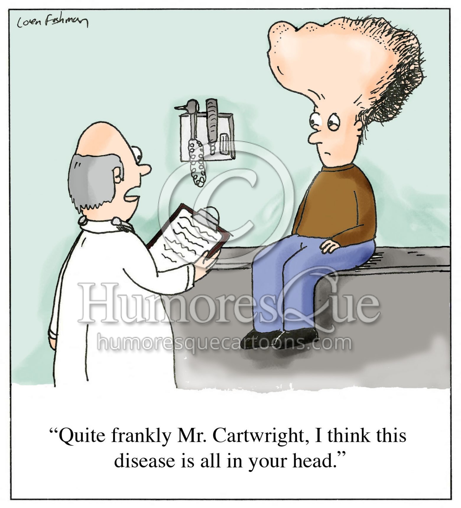 the disease is all in your head cartoon