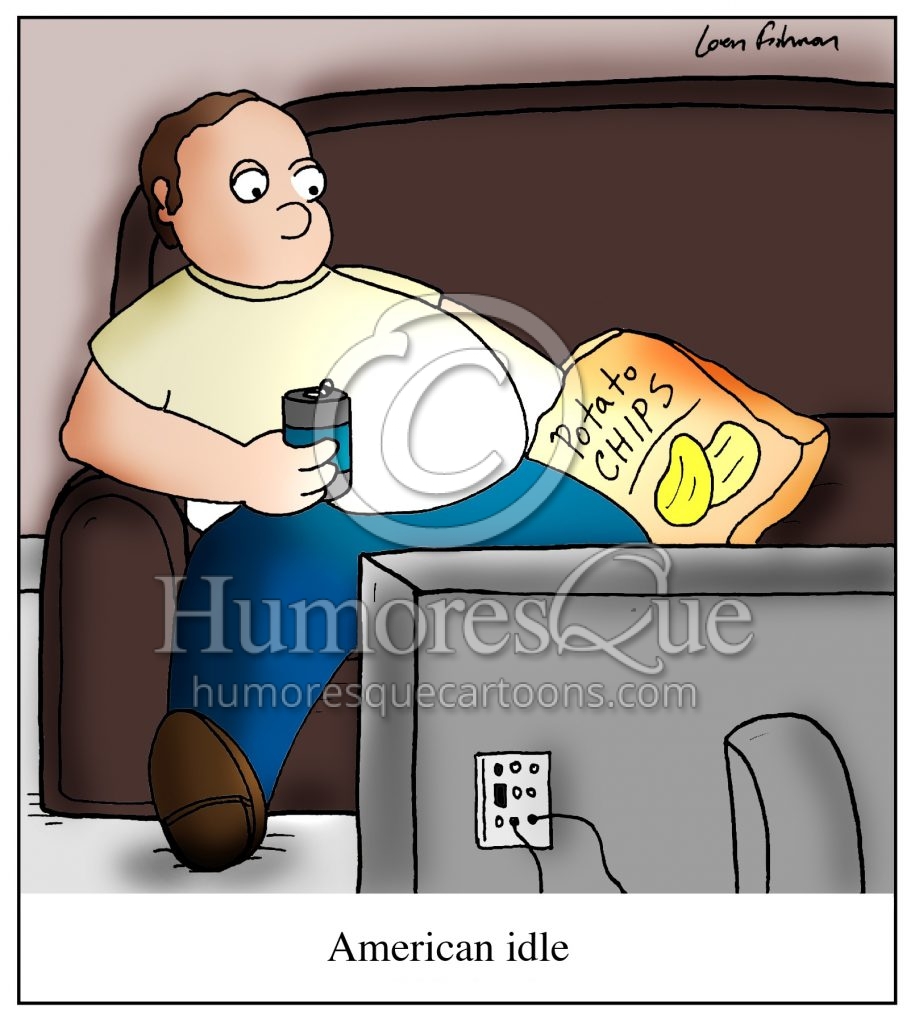 american idle lazy american slob cartoon