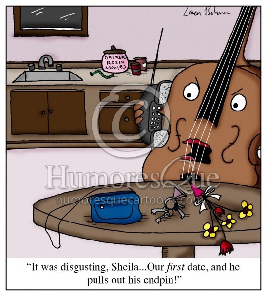 cello endpin dating dick joke cartoon