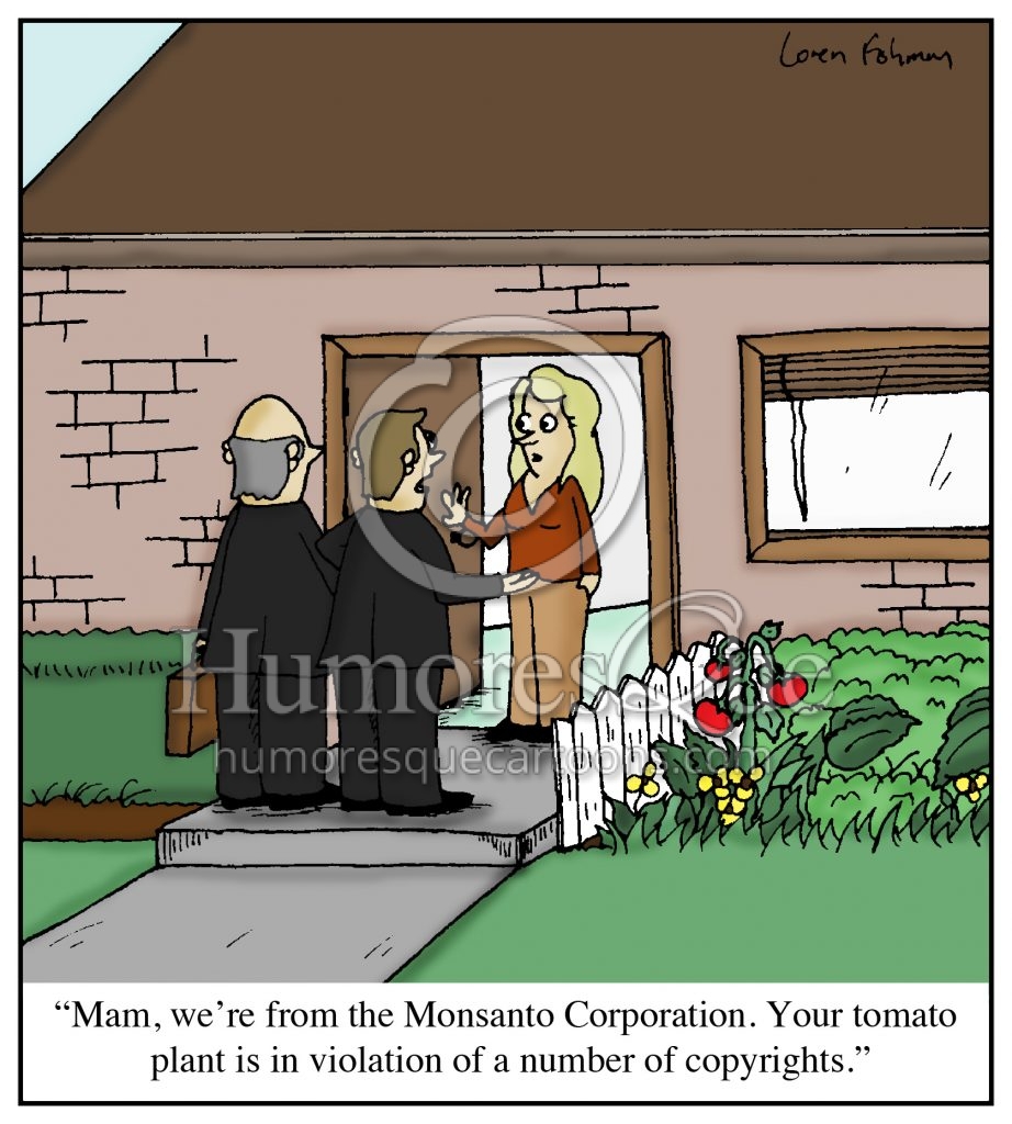 monsanto lawsuit over a tomato plant cartoon