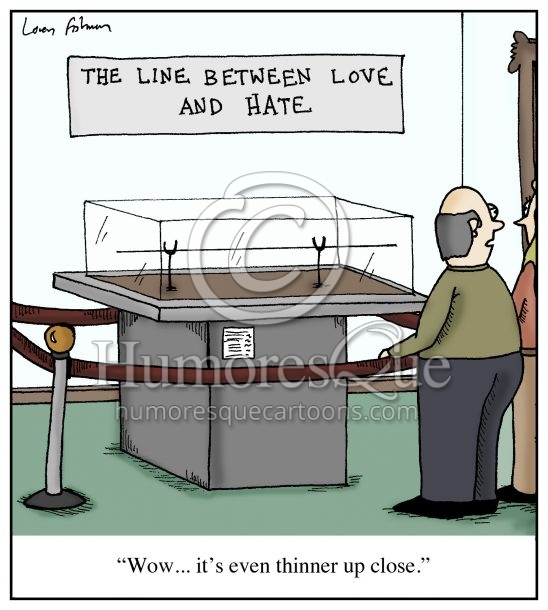 thin line between love and hate relationship cartoon