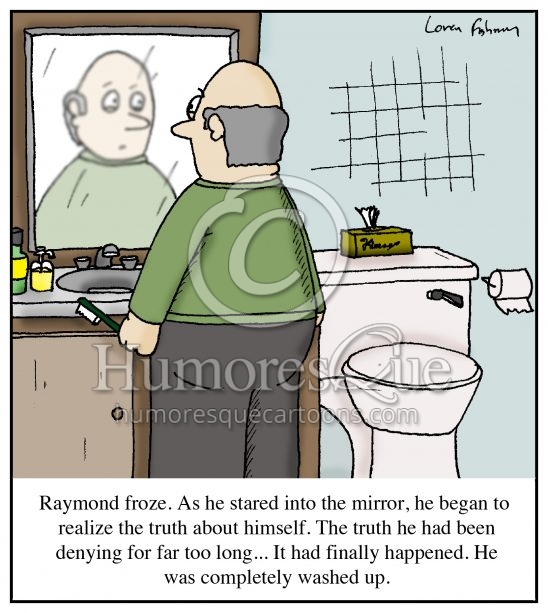 washed up getting older cartoon