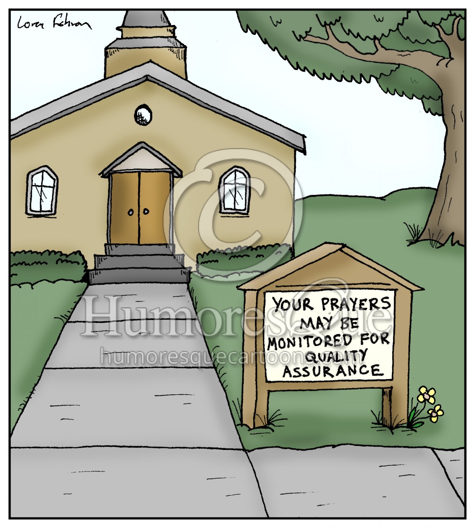 prayers monitored surveillance cartoon