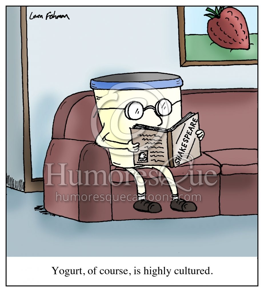 cultured yogurt cartoon