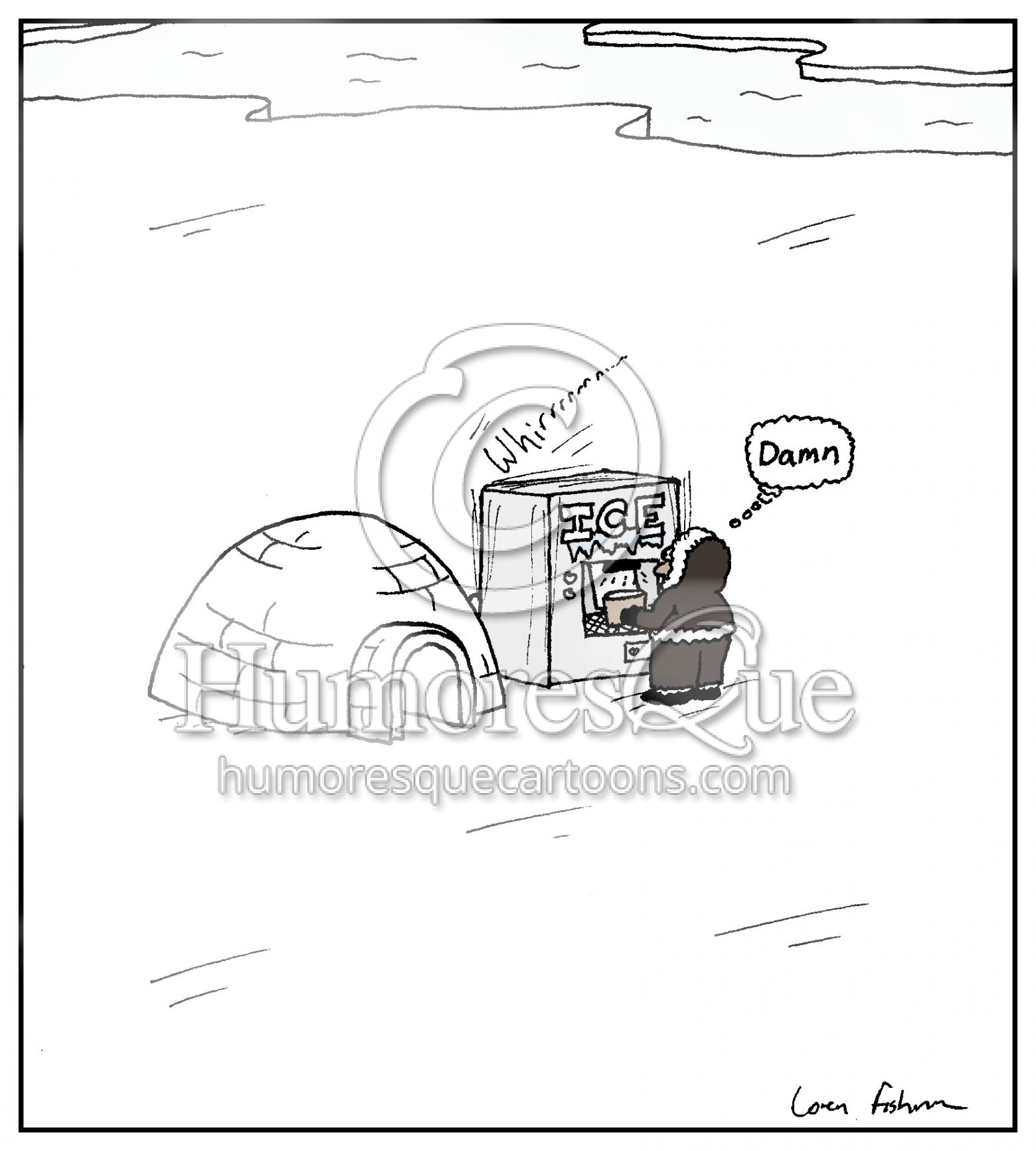 arctic ice machine hotel cartoon