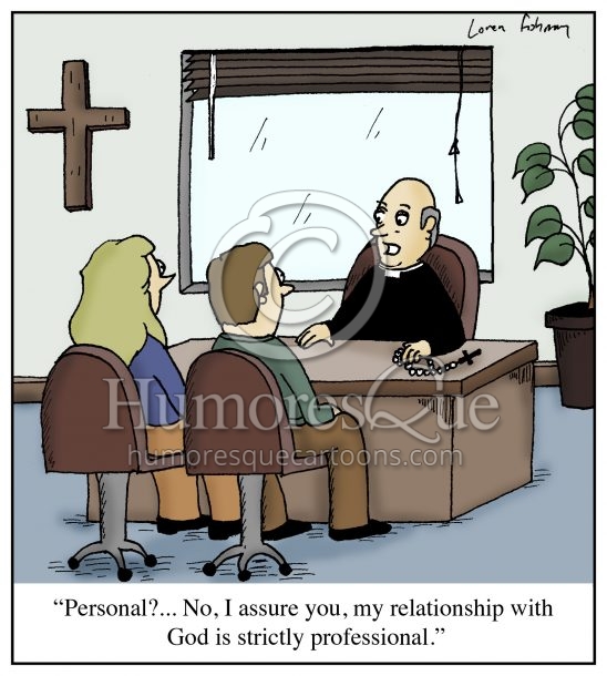personal or professional relationship with god cartoon