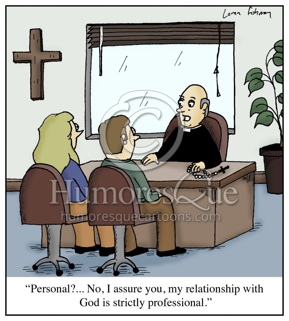 personal or professional relationship with god cartoon