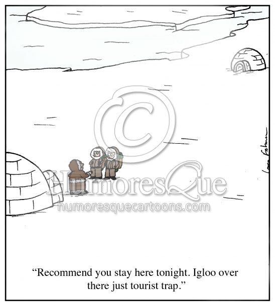 igloo tourist trap vacation cartoon