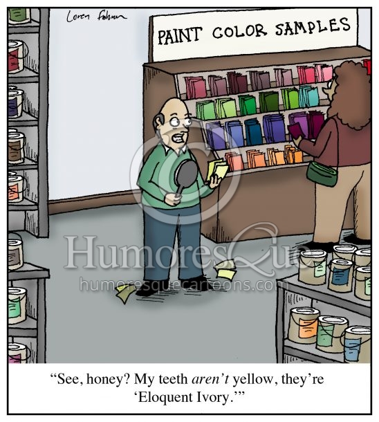 teeth whitening husband yellow teeth cartoon
