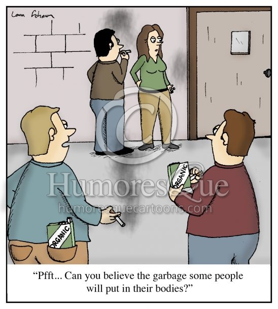 organic cigarettes liberal yuppie hipster cartoon