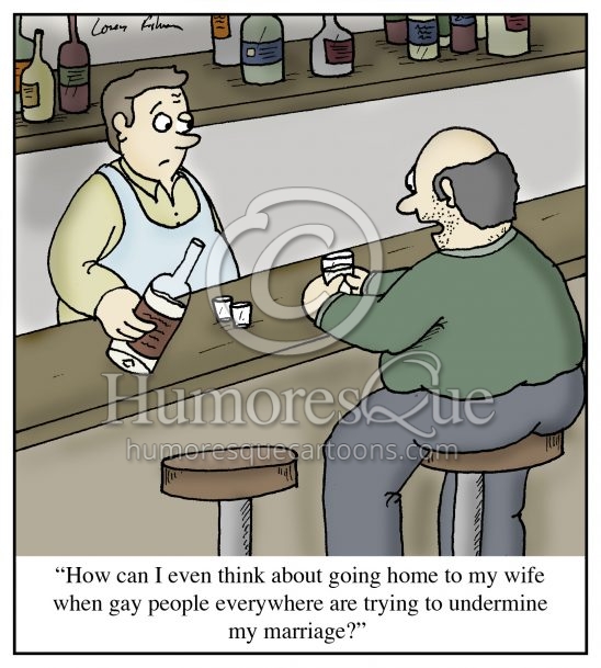 marriage equality and LGBTQ rights homophobia cartoon