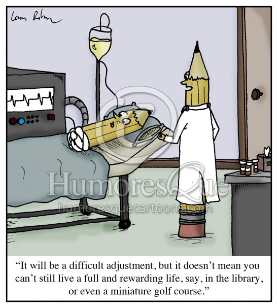 pencil amputation cartoon