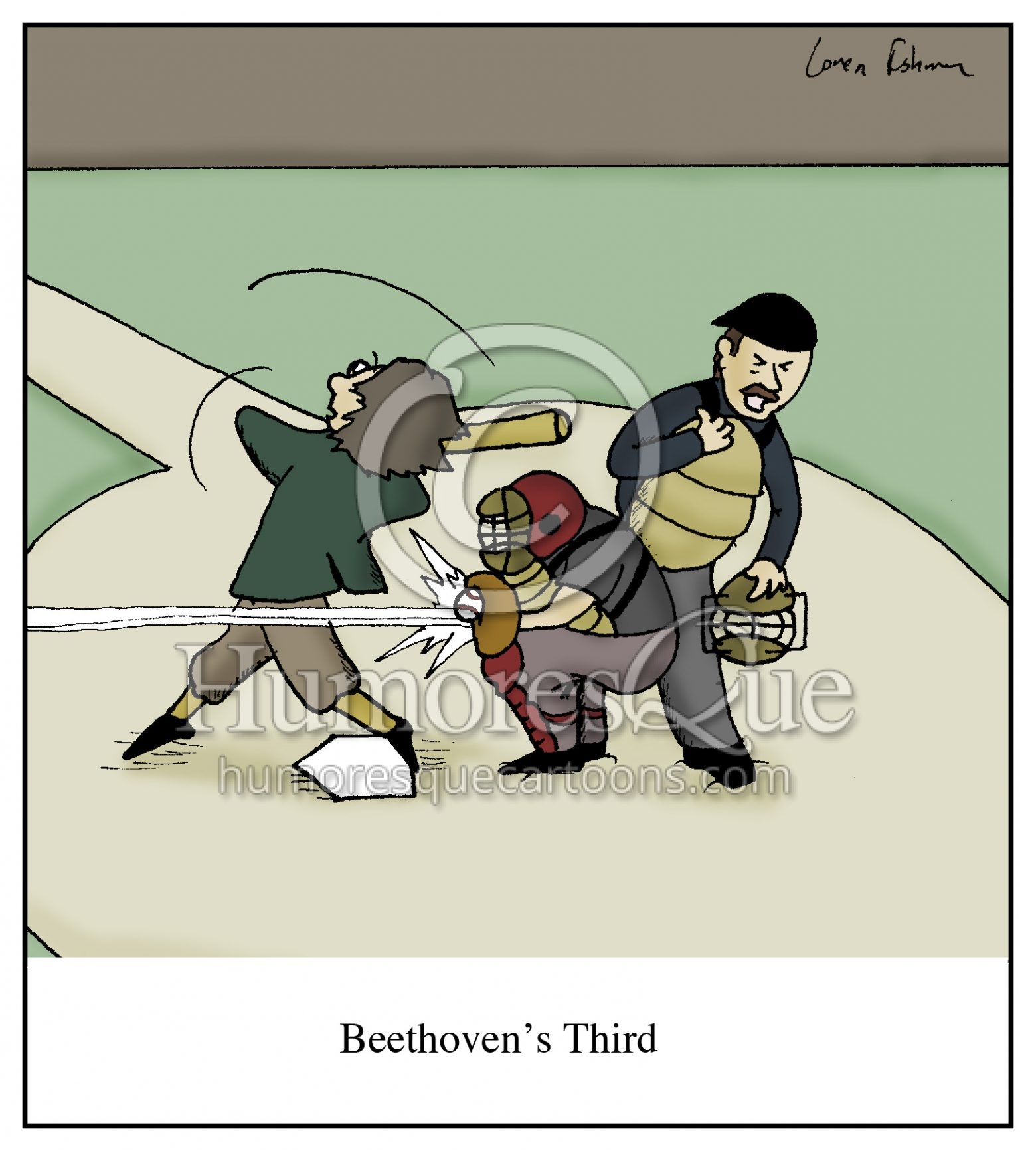Beethoven's Third Symphony Baseball Cartoon