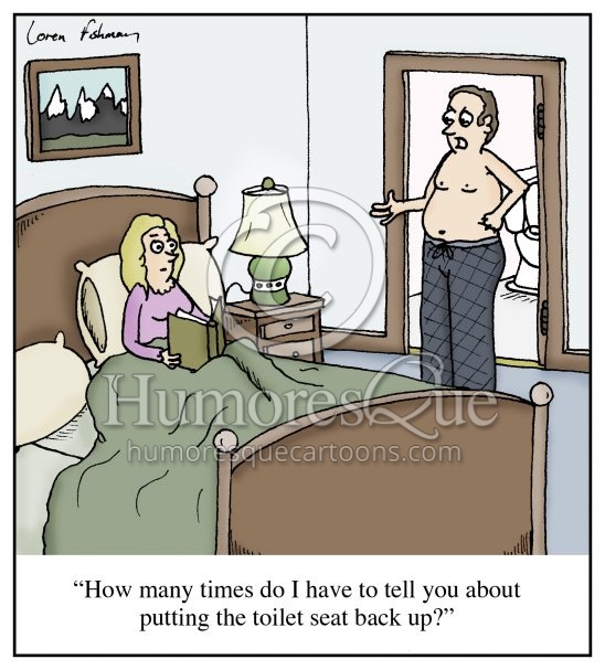 put the toilet seat back up relationship cartoon