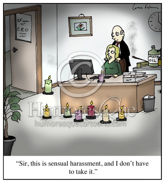 Sensual Harassment office sexism cartoon