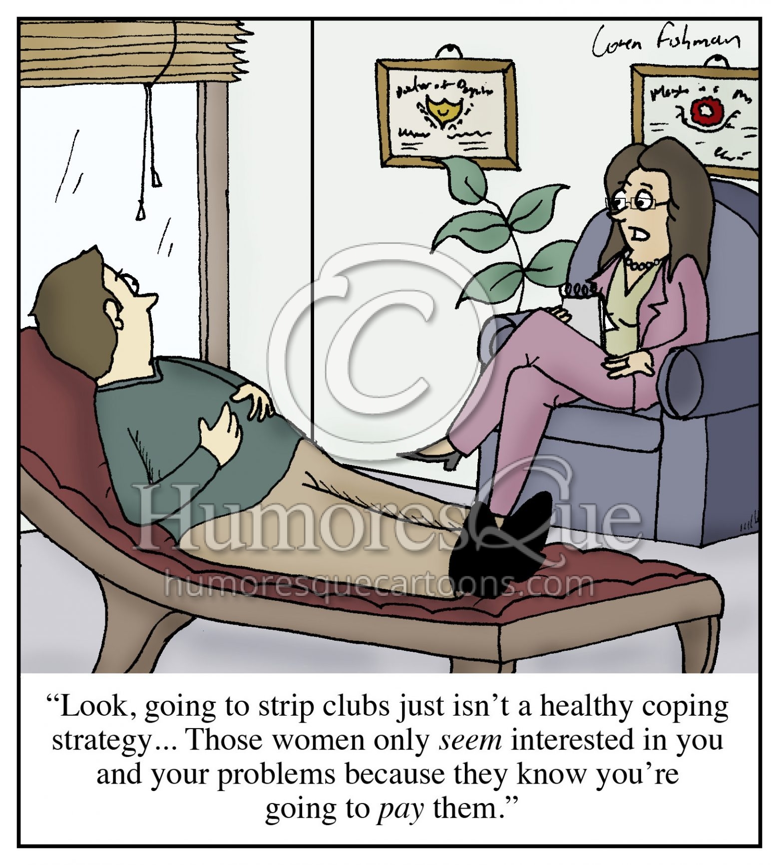 strip club psychiatrist advice cartoon