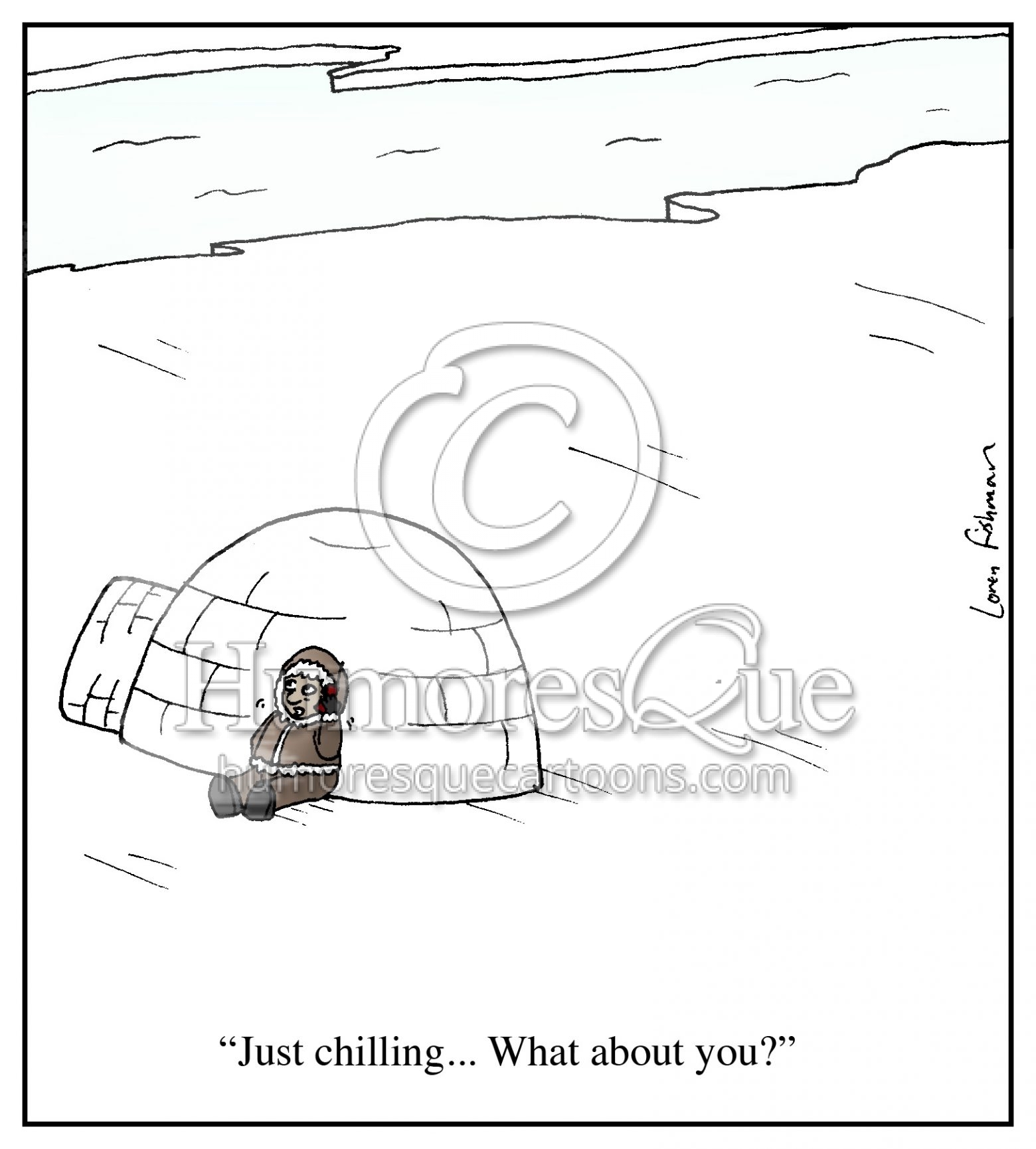 Just chilling igloo small talk cartoon