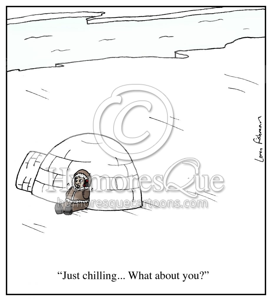 Just chilling igloo small talk cartoon