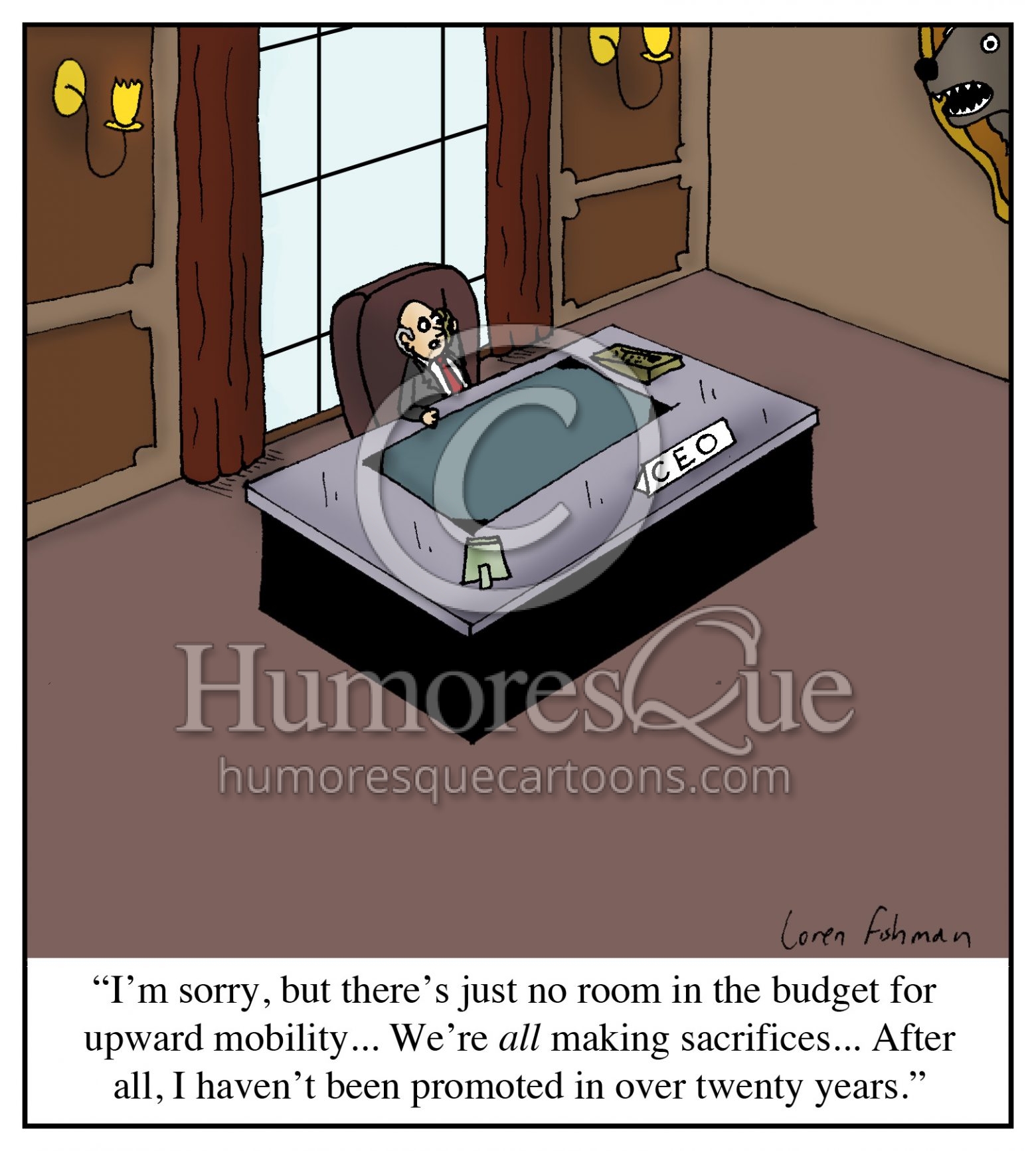 CEO Promotion upward mobility cartoon