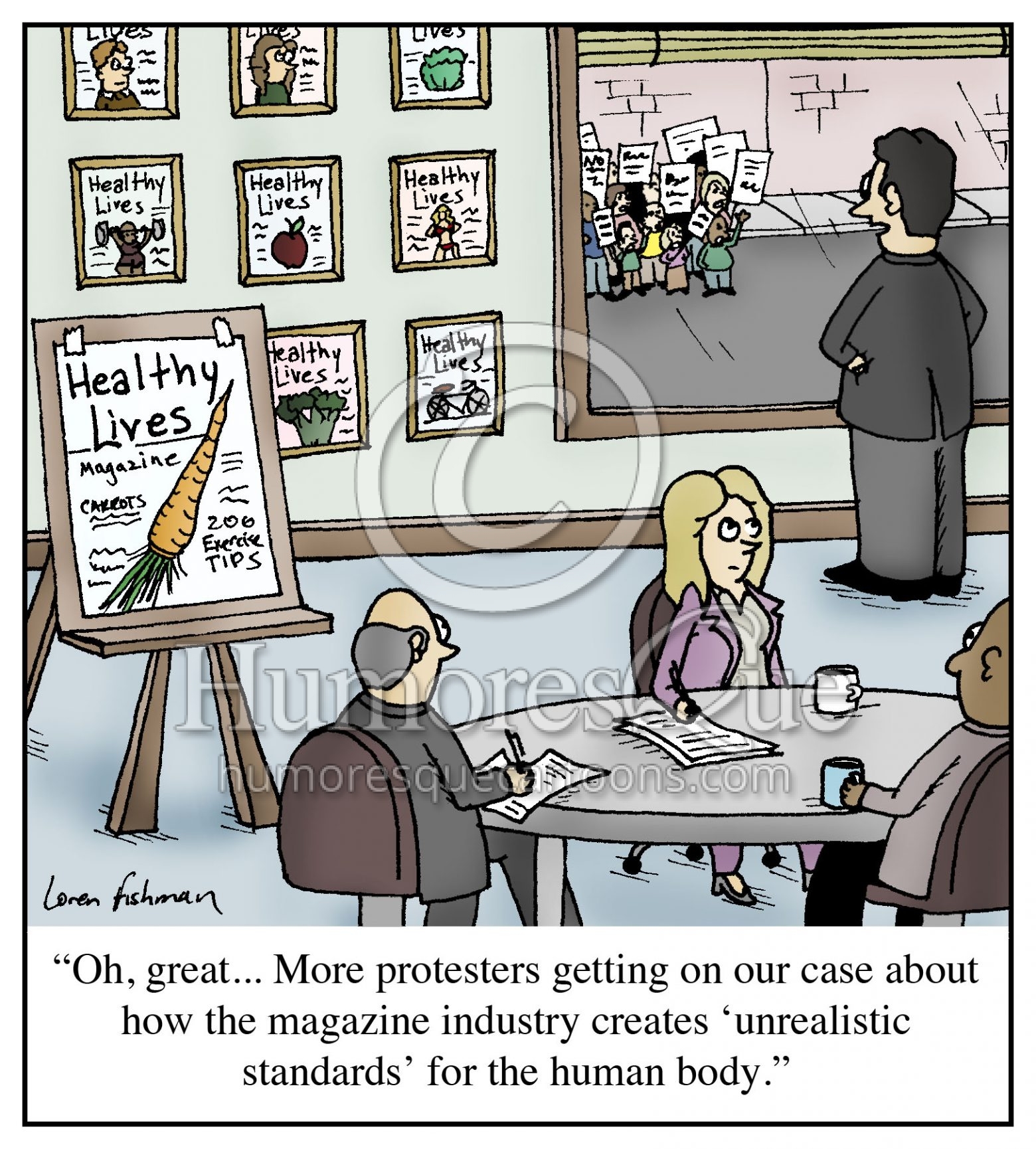healthy body image protest cartoon