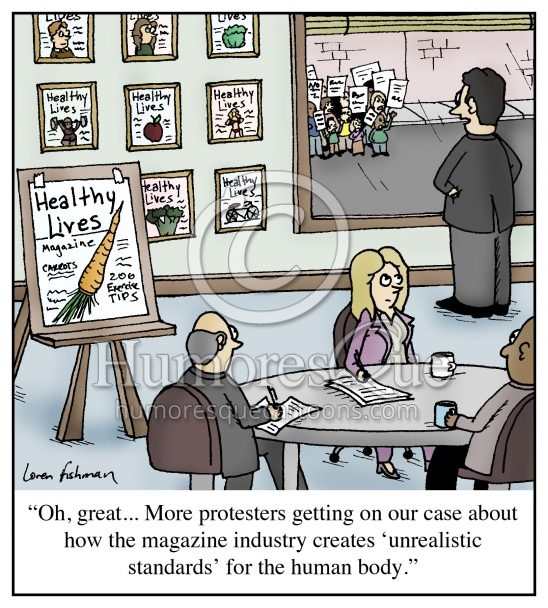 healthy body image protest cartoon