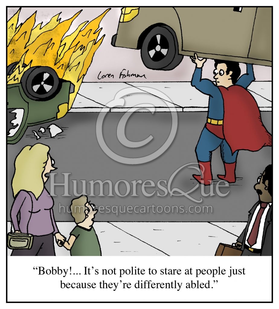 calling superman differently abled political correctness cartoon