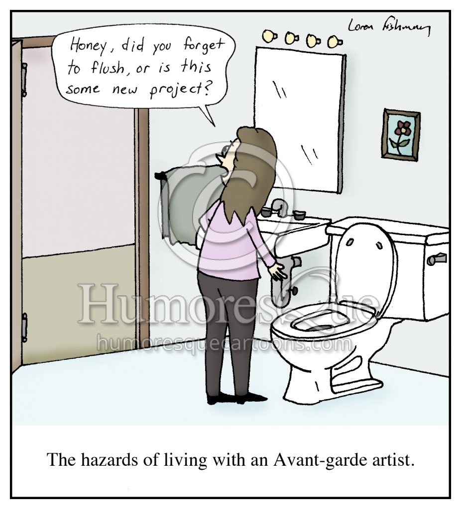 avant-garde artist crap art cartoon