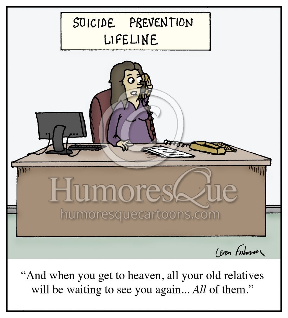 suicide prevention hotline cartoon