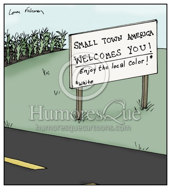 small town america white people cartoon