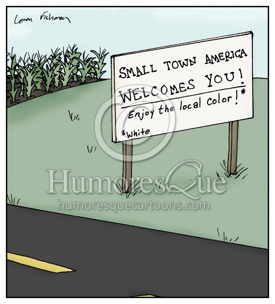 small town america white people cartoon