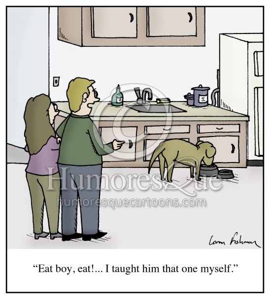 dog training pet food cartoon
