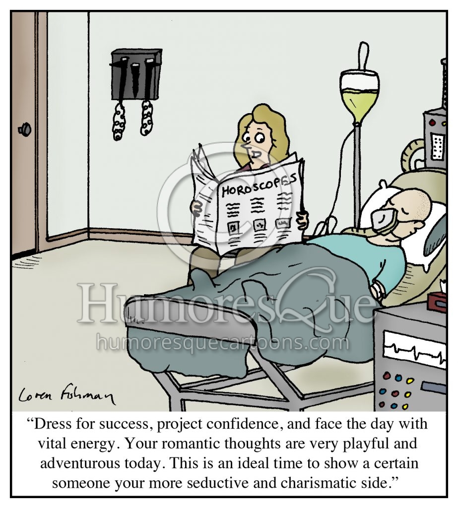 horoscope astrology coma patient cartoon