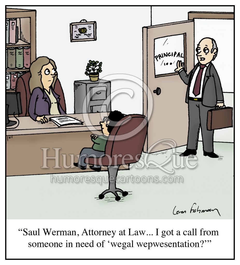 little kid hiring lawyer at school cartoon