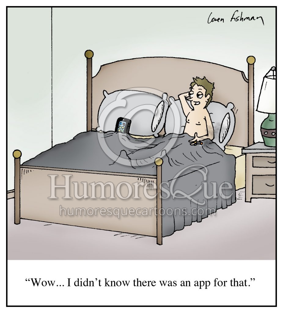 sleeping with iphone app for that cartoon
