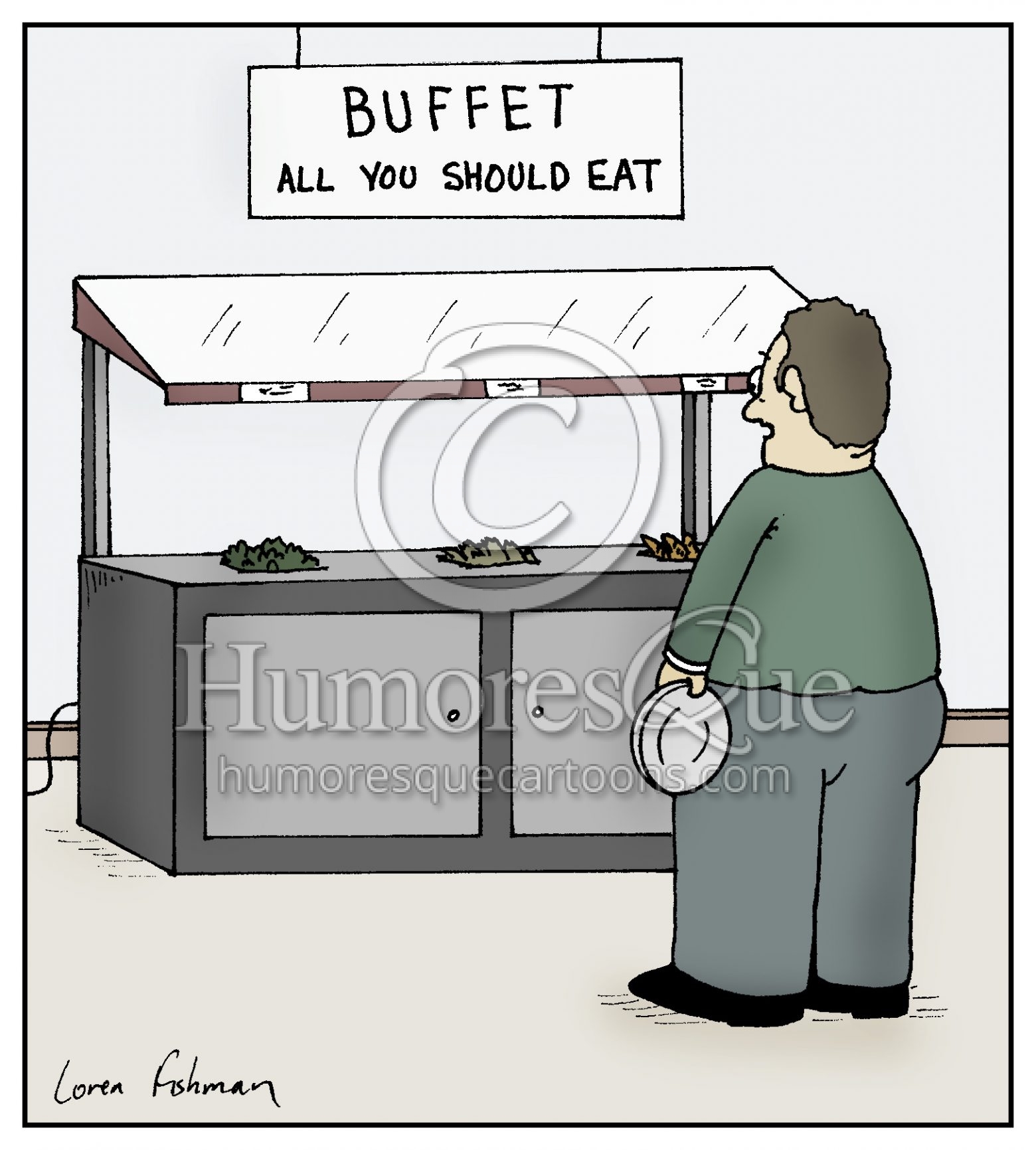buffet overweight and obesity cartoon