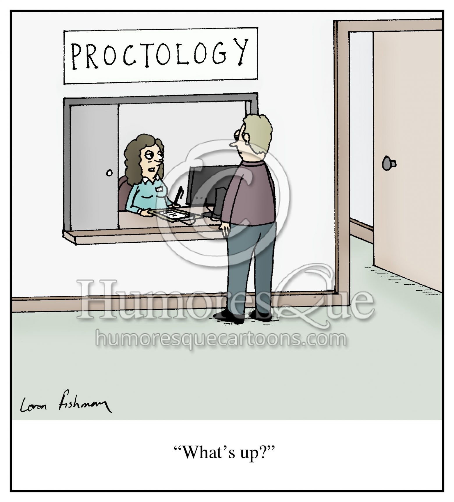 what's up question proctology cartoon