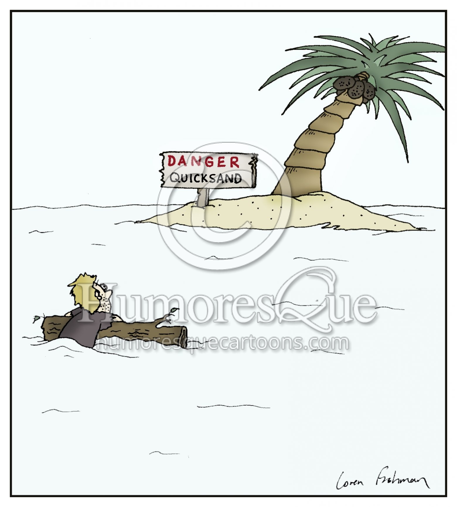 quicksand island cartoon