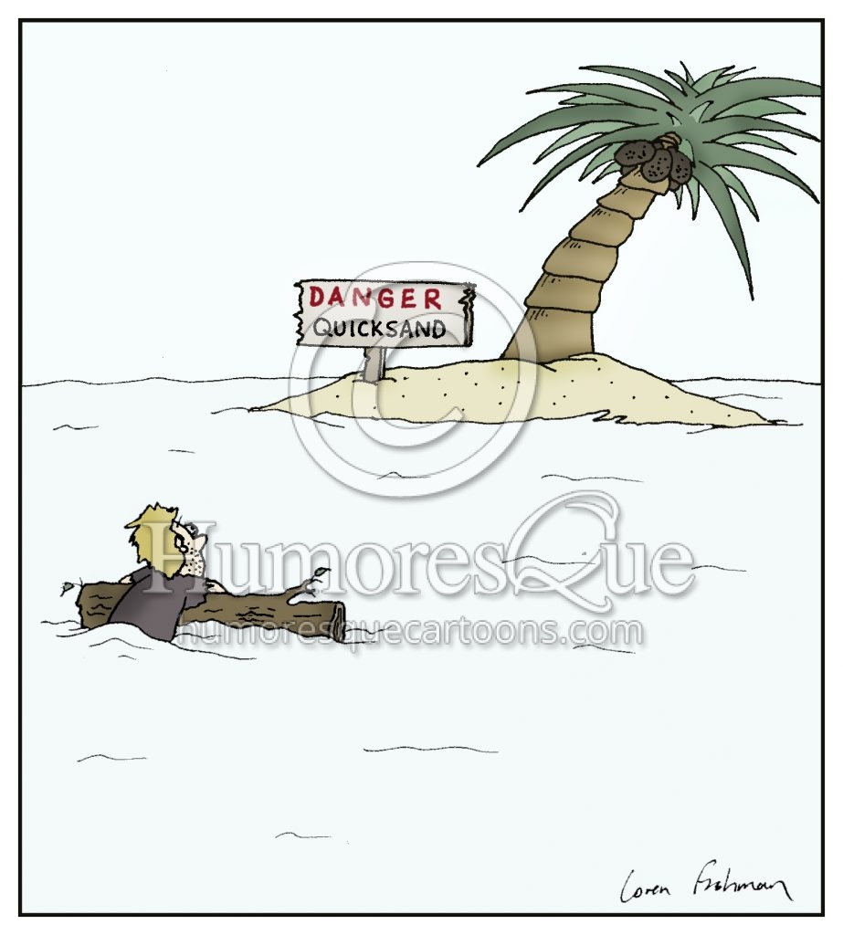 quicksand island cartoon