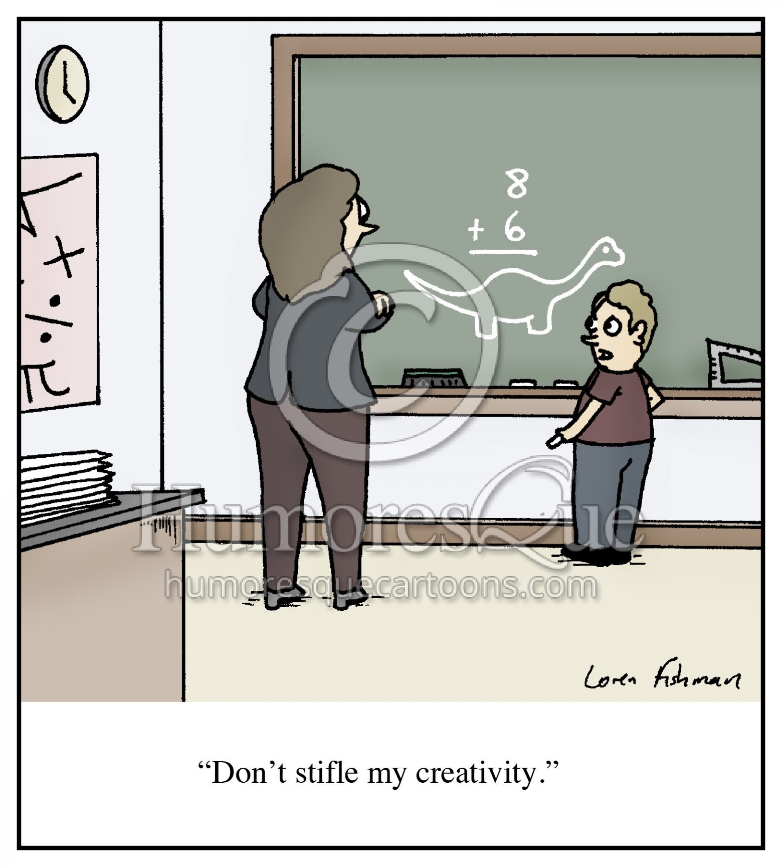 stifling creativity math education cartoon