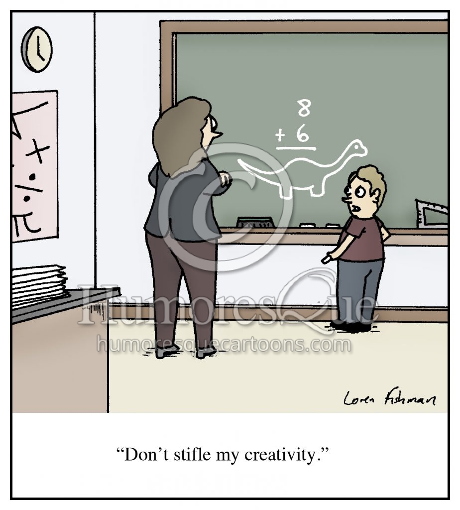 stifling creativity math education cartoon