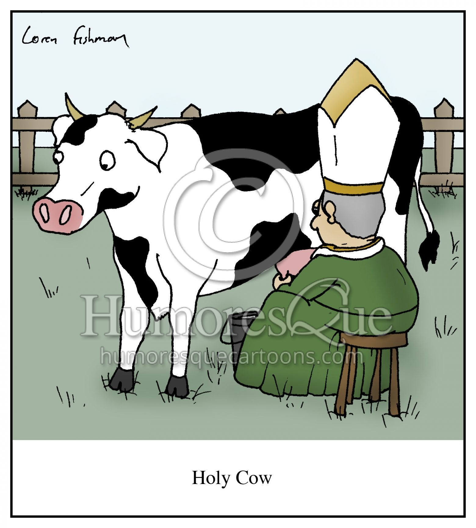 holy cow pope cartoon