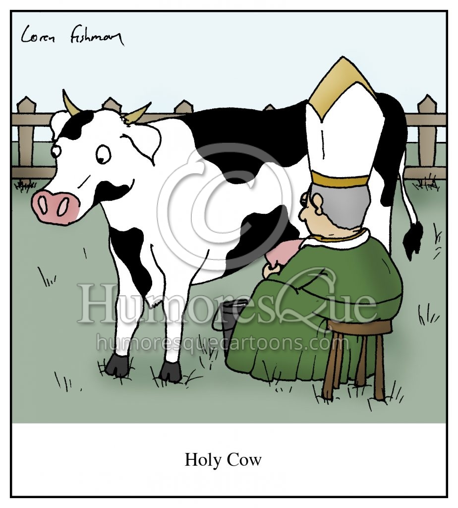 holy cow pope cartoon