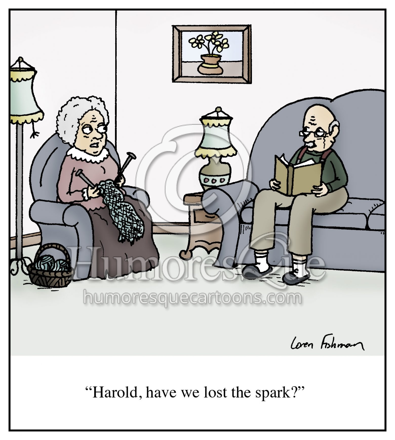 old age and marriage lost the spark cartoon