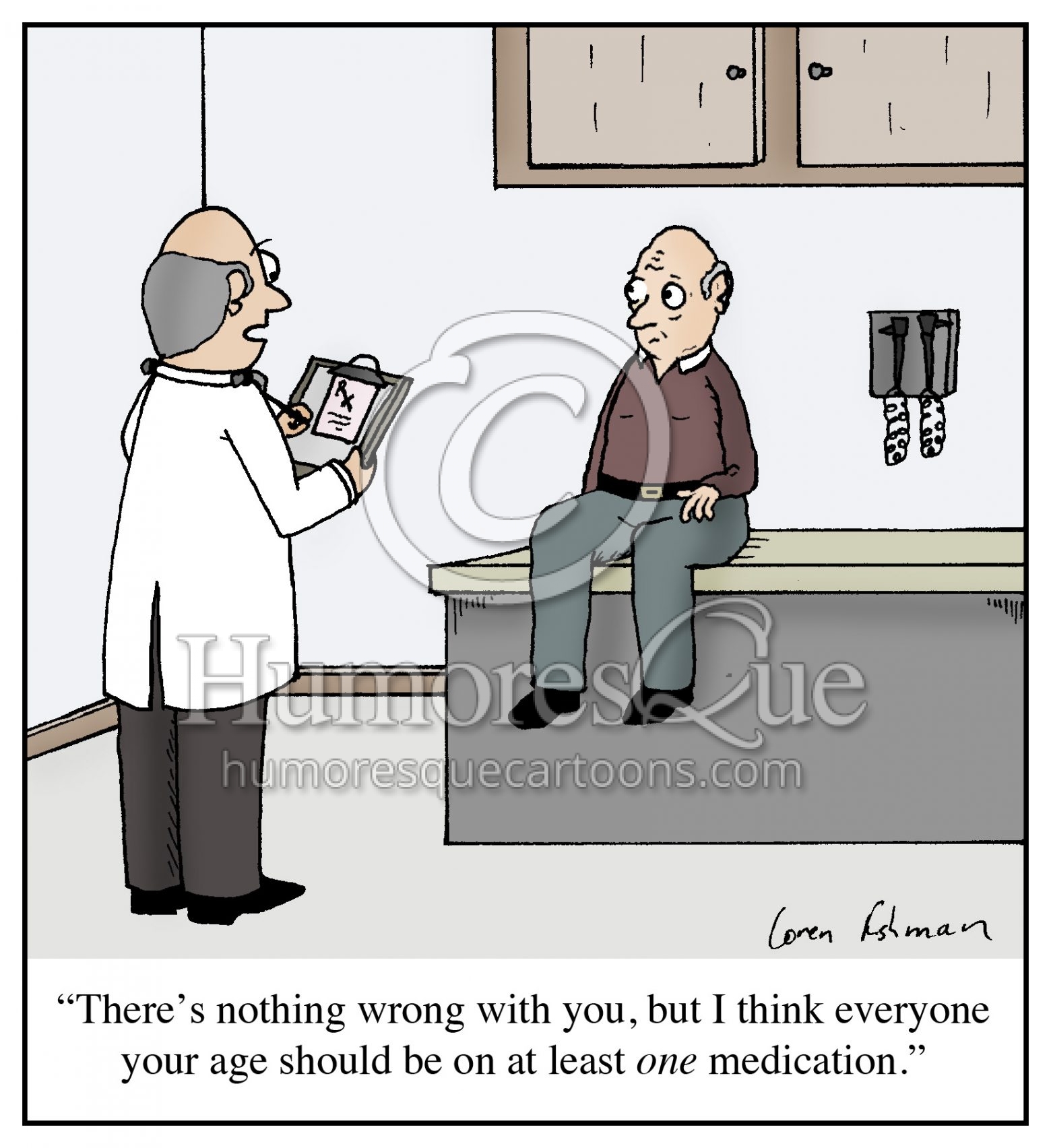 old age prescription drugs cartoon